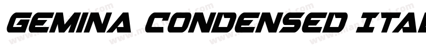 Gemina Condensed Italic字体转换